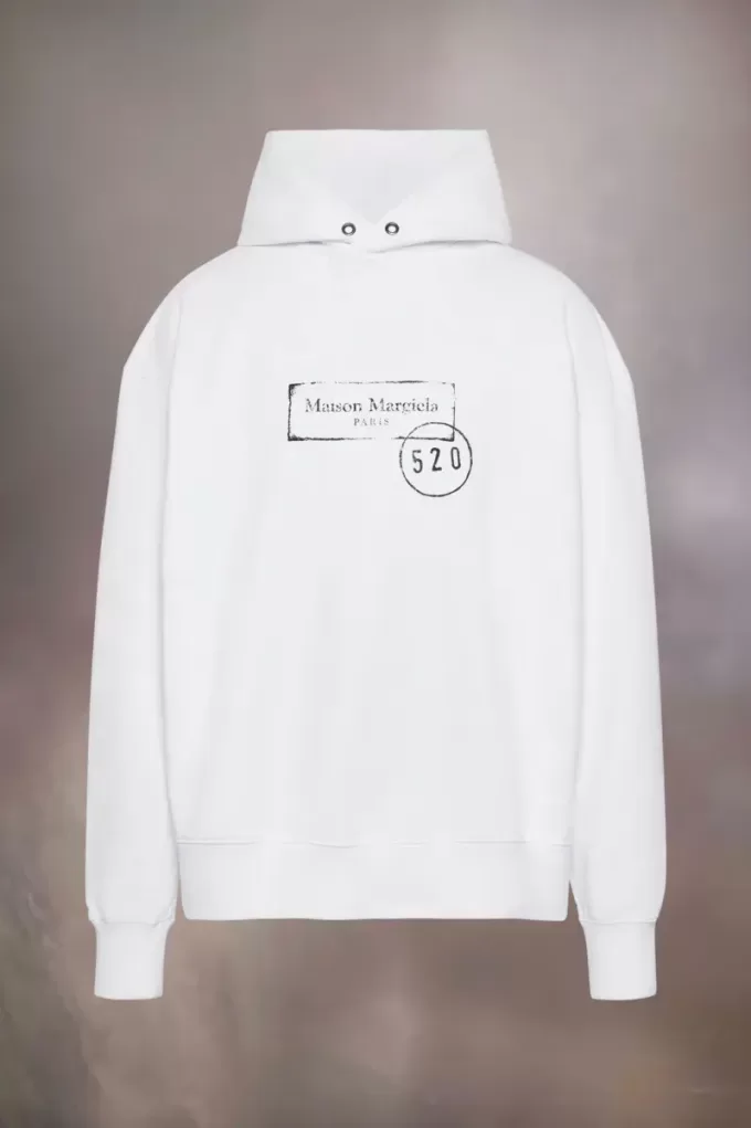 520 stempelprint hoodie met capuchon