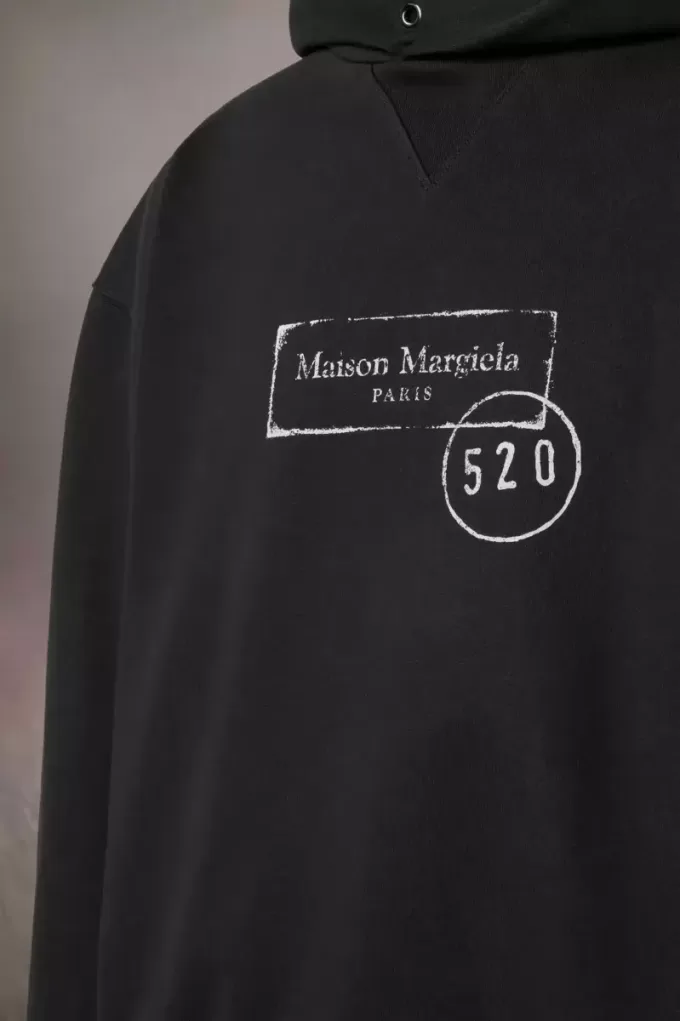 520 stempelprint hoodie met capuchon
