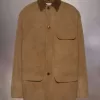Corduroy kraag gewaxte jas