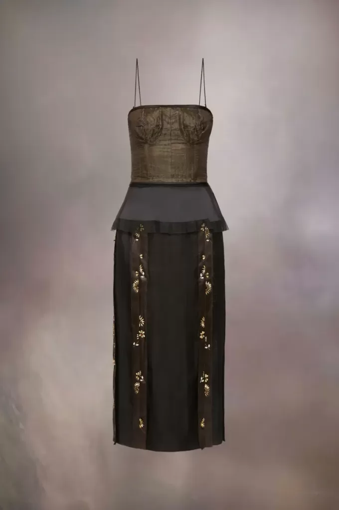 Décortiqu zijden jurk