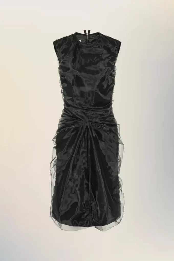 Geplooide organza jurk