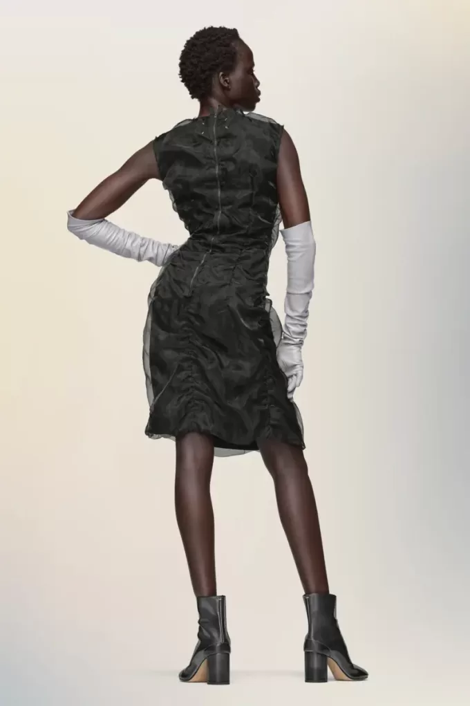 Geplooide organza jurk