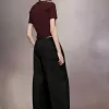 Geplooide wollen broek