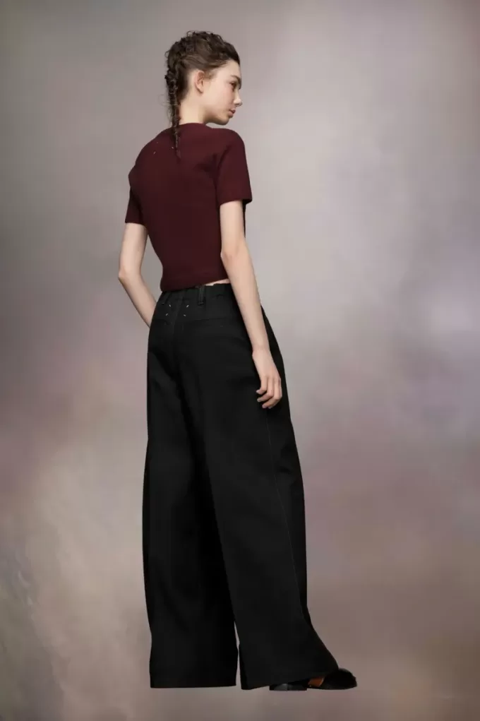 Geplooide wollen broek