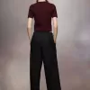 Geplooide wollen broek