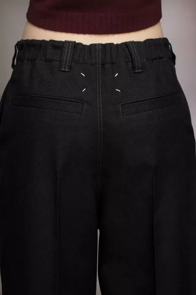 Geplooide wollen broek