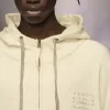 Hoodie met stempellogo en rits