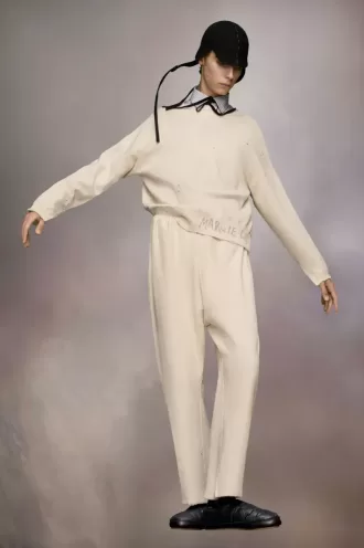 Joggingbroek met uitgesneden zoom