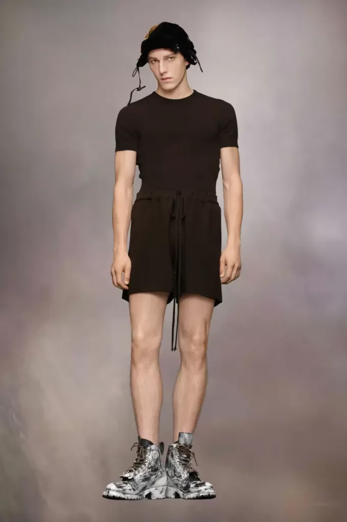 Kasjmier gebreide shorts