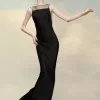 Maison Margiela gehamerde satijnen jurk