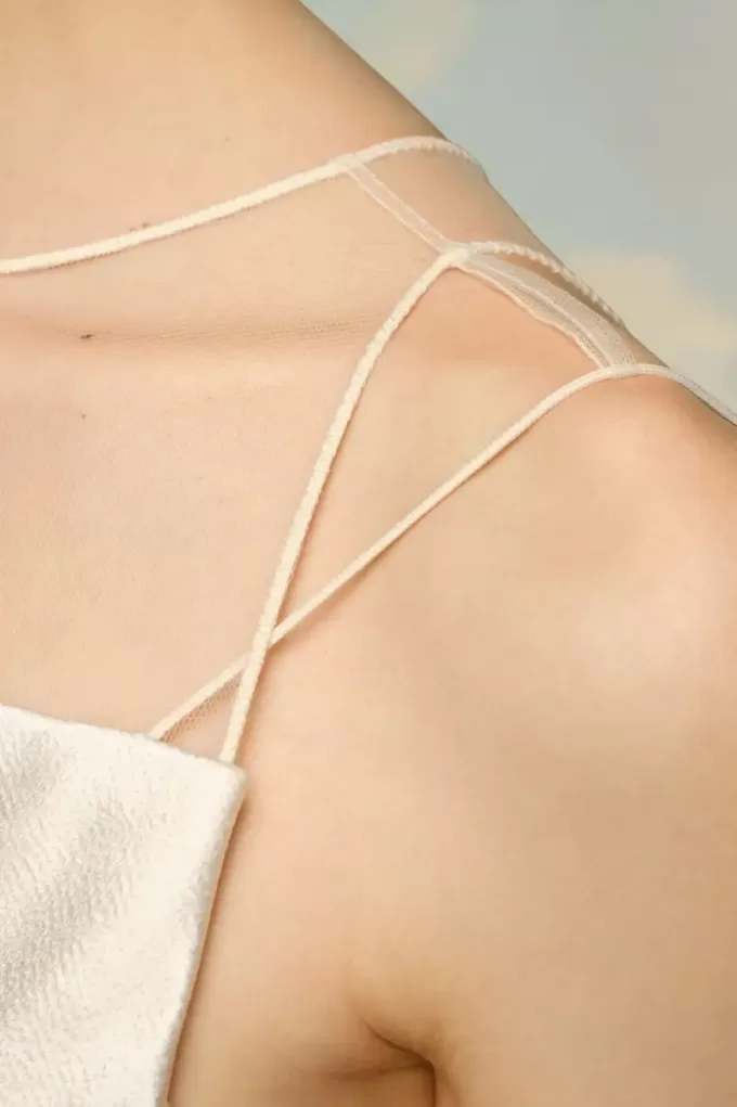 Maison Margiela gehamerde satijnen jurk