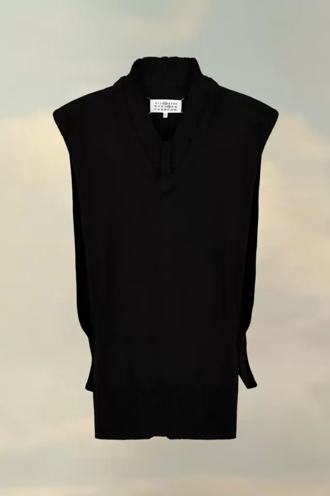 Maison Margiela gelaagd gebreid vest