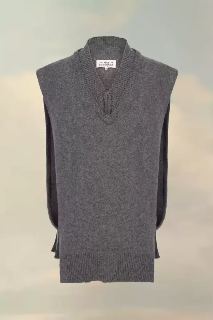 Maison Margiela gelaagd gebreid vest