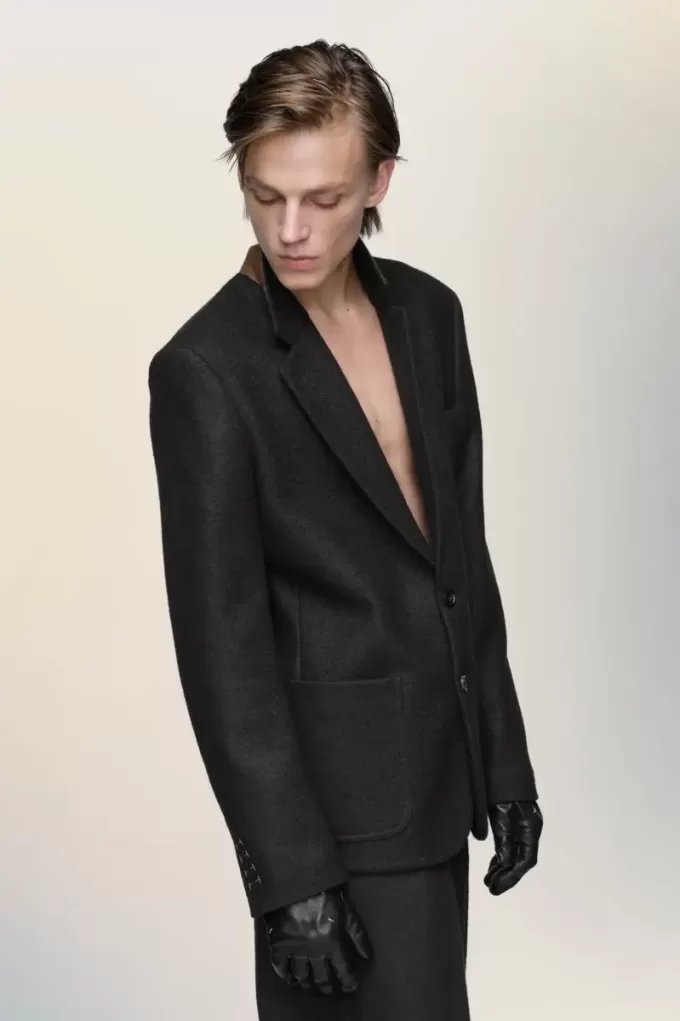 Maison Margiela Gevilte wollen jas