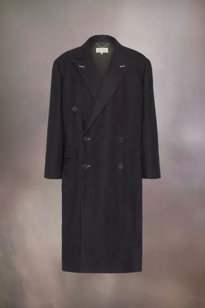Maison Margiela Geweven lange jas
