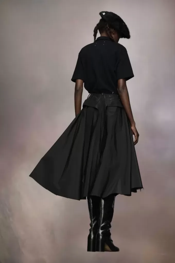 Maison Margiela Taffeta Midi Rok