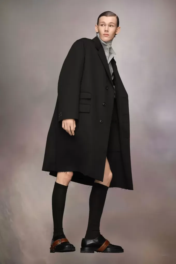 Maison Margiela wollen zijden jas