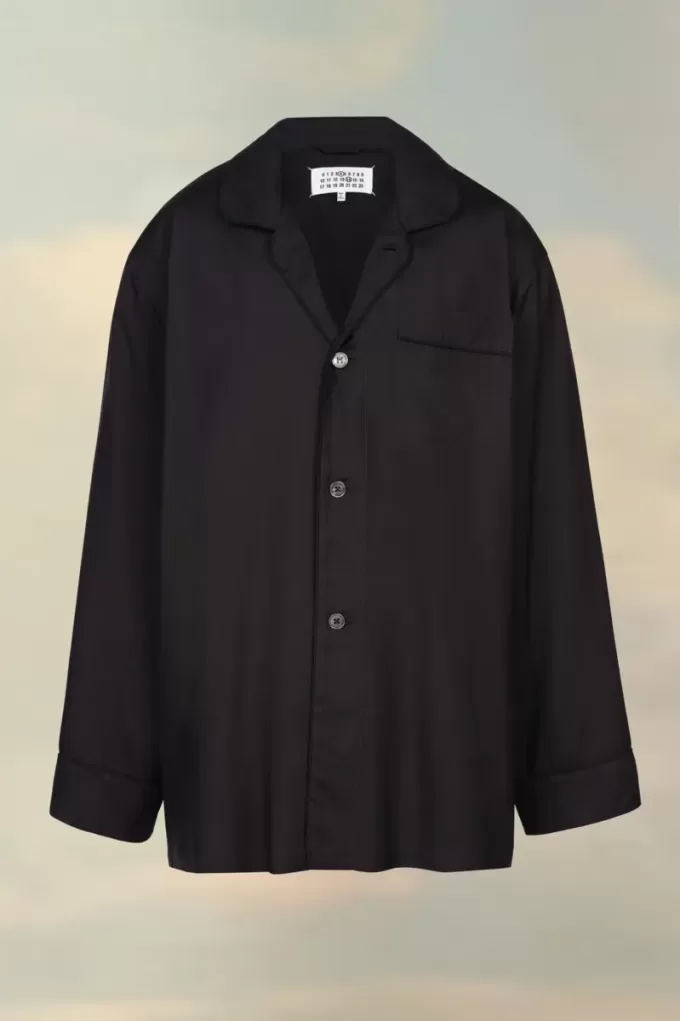 Maison Margiela zijden poplin overhemd