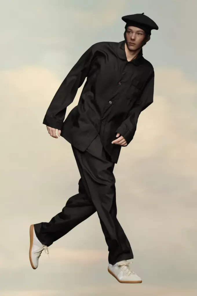 Maison Margiela zijden poplin overhemd