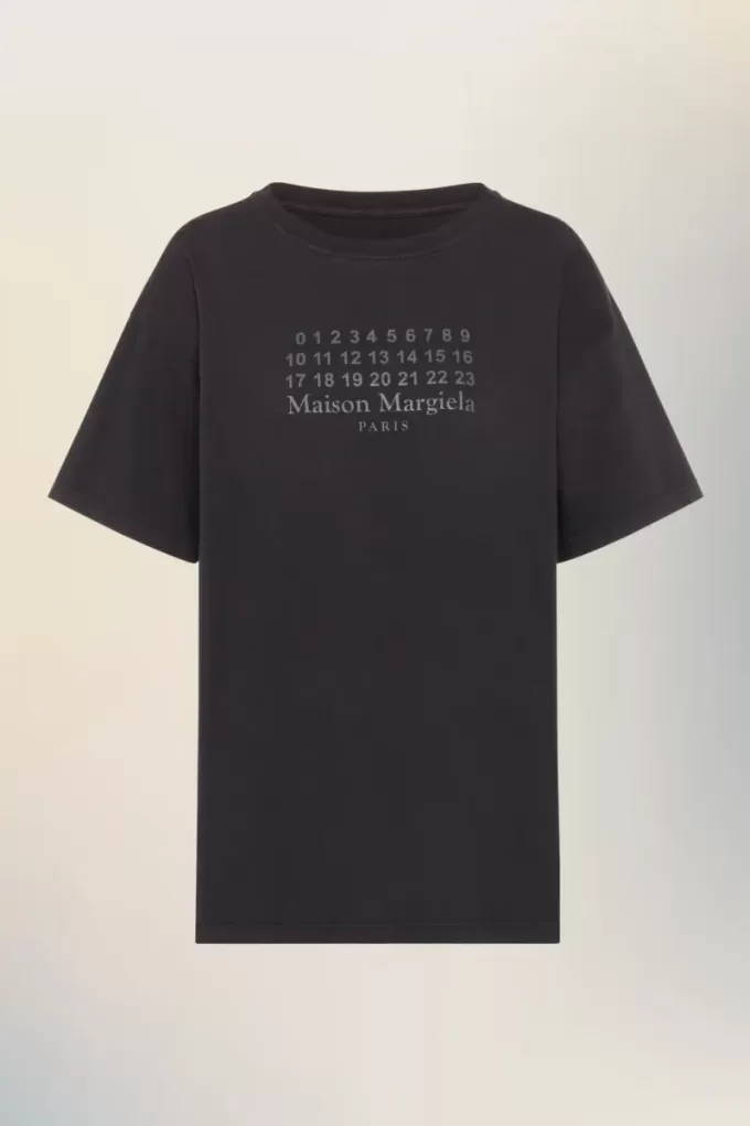Numeriek katoenen jersey t-shirt