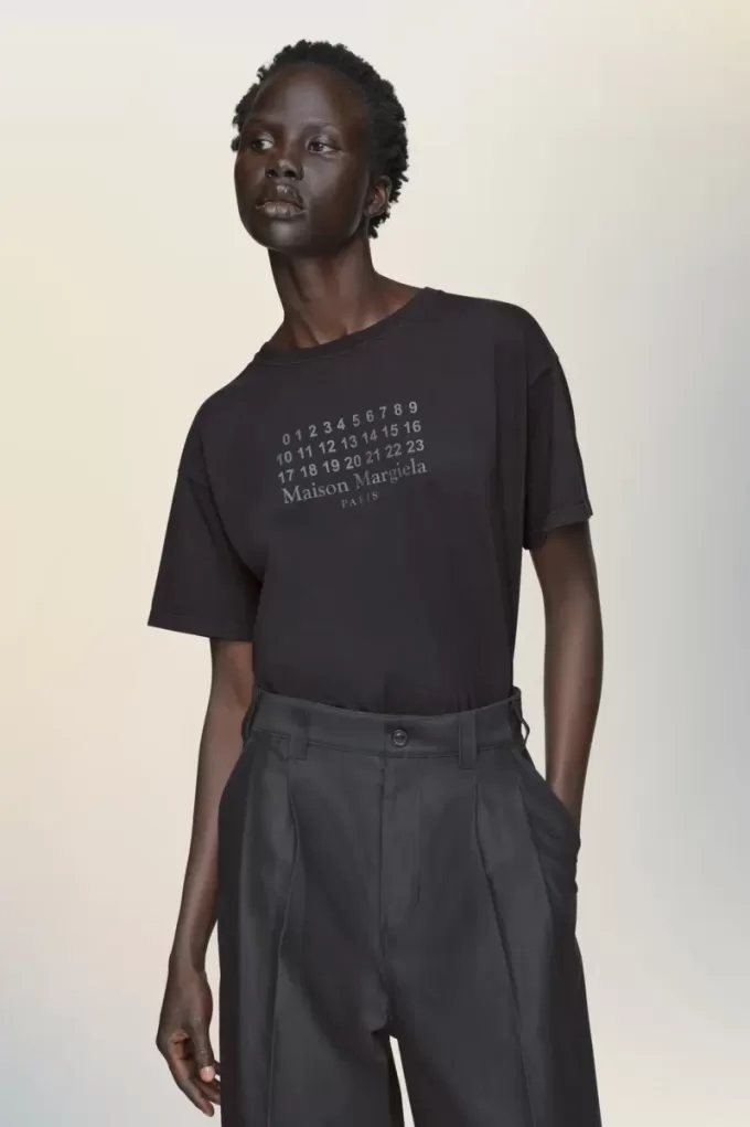 Numeriek katoenen jersey t-shirt