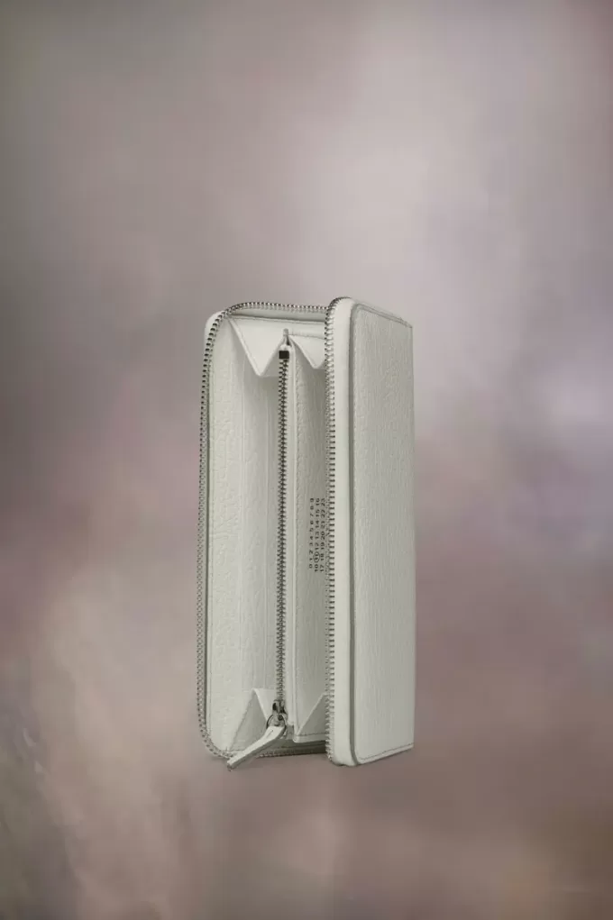 Portemonnee met rits en vier steken