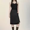 Strapless midi-jurk
