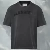 T-shirt met logo en zware jersey