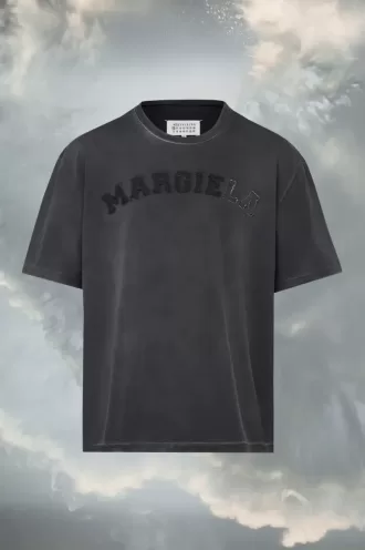 T-shirt met logo en zware jersey