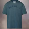 T-shirt met logo en zware jersey