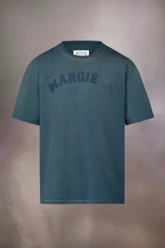 T-shirt met logo en zware jersey