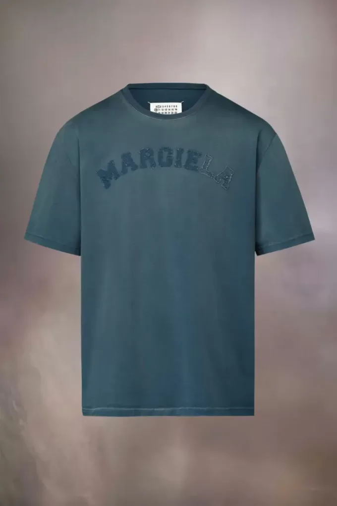 T-shirt met logo en zware jersey