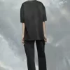 T-shirt met logo en zware jersey