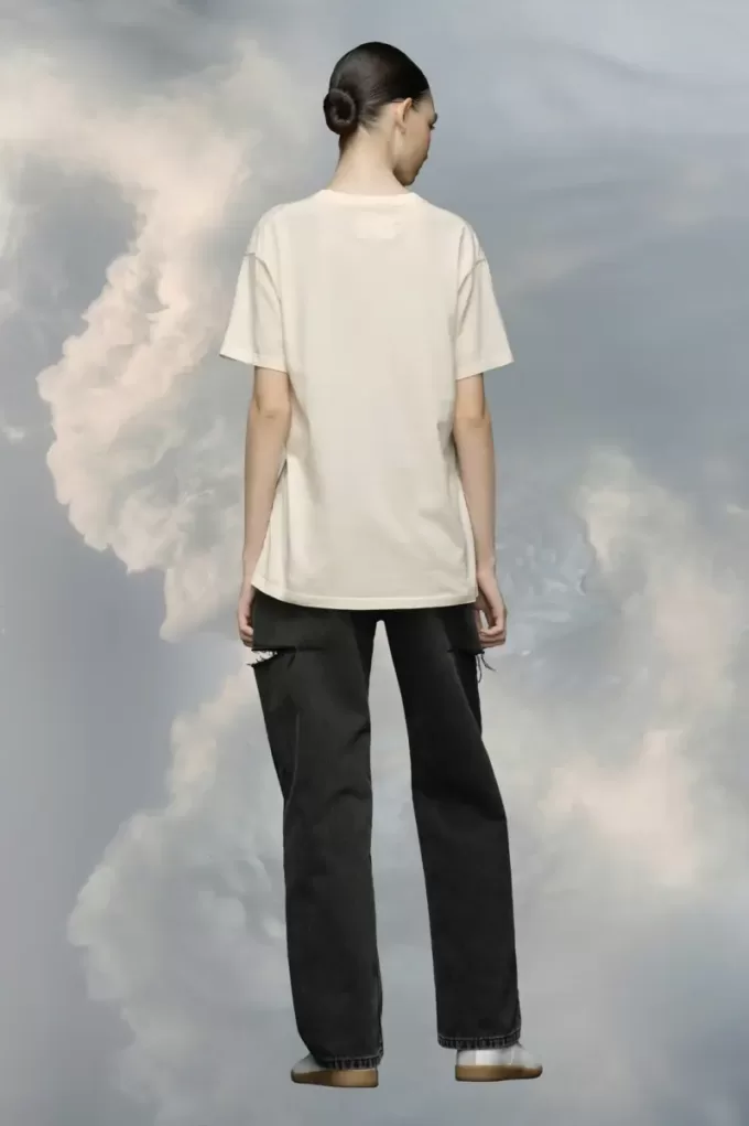 T-shirt met omgekeerd logo