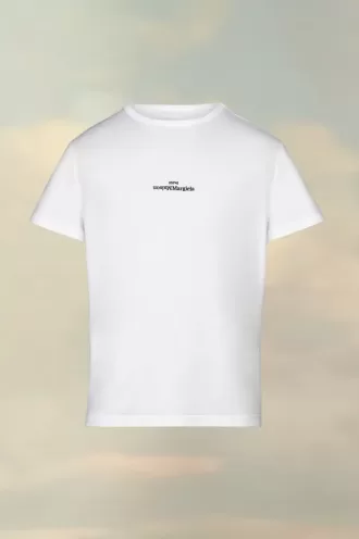 T-shirt met vervormd logo