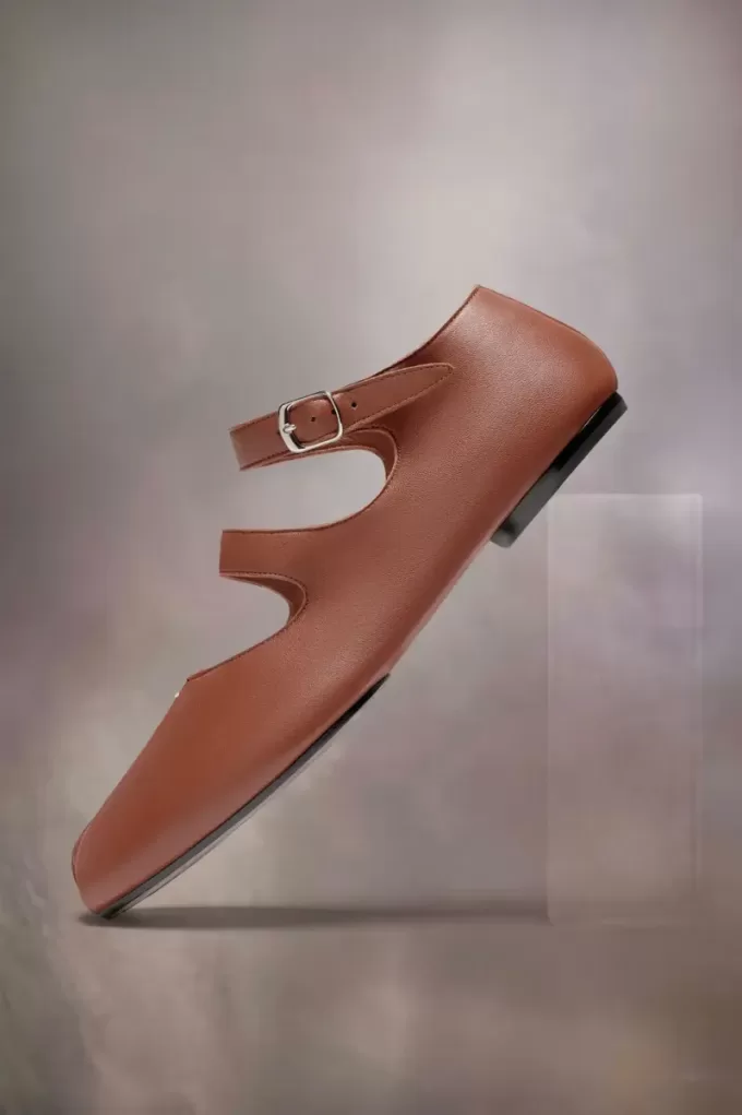 Tabi kalfsleren ballerina’s