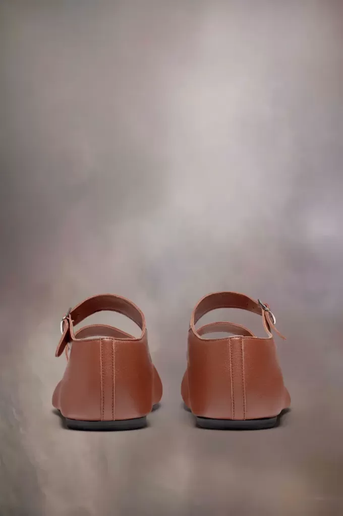 Tabi kalfsleren ballerina’s