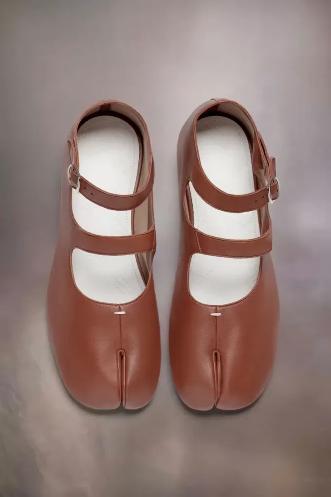 Tabi kalfsleren ballerina’s
