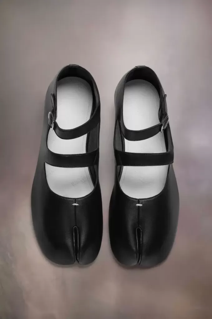 Tabi kalfsleren ballerina’s