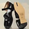 Tabi leren sandalen