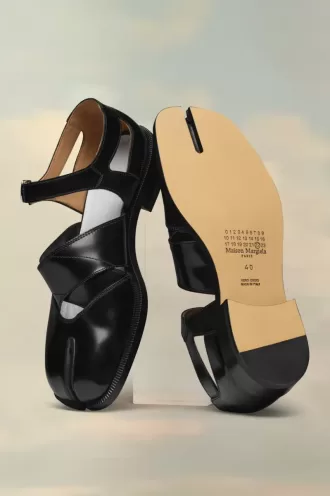 Tabi leren sandalen