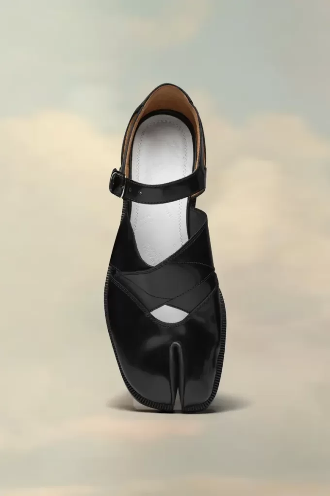 Tabi leren sandalen