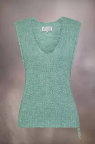 Tuinieren hennep gebreid vest