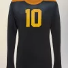 Varsity-t-shirt met lange mouwen
