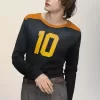 Varsity-t-shirt met lange mouwen