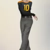 Varsity-t-shirt met lange mouwen