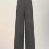 Wijde wollen broek