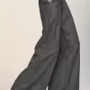 Wijde wollen broek