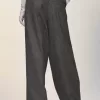 Wijde wollen broek
