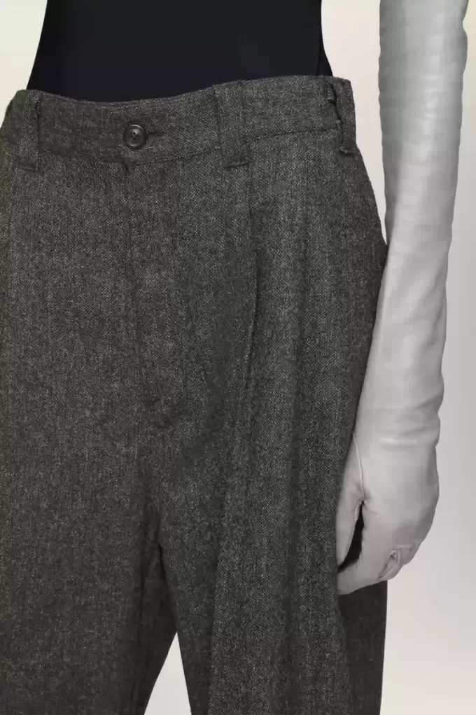 Wijde wollen broek